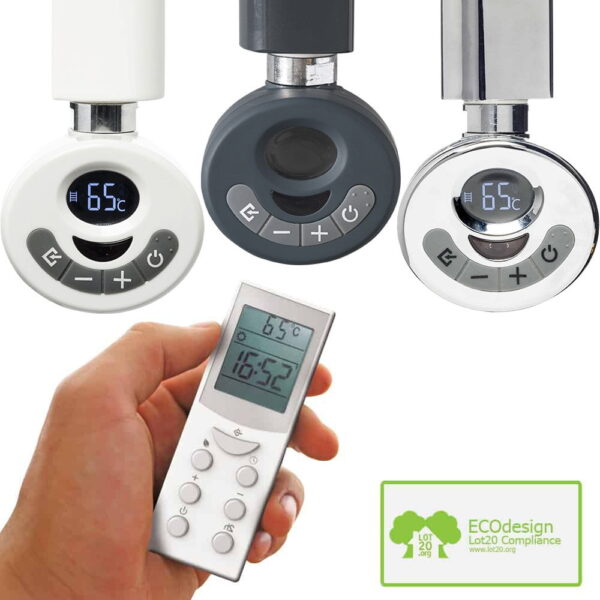 R3 Thermostatic Electric Element For Heated Towel Rails, + Timer, Remote Efficient Heating, Well Made, Excellent Value Buy Online From Solaire Quartz UK Shop 3