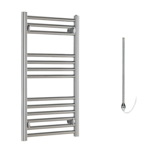Aura Straight Chrome Electric Towel Warmer, Prefilled Efficient Heating, Well Made, Excellent Value Buy Online From Solaire Quartz UK Shop 10