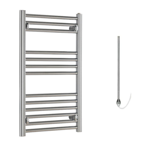 Aura Straight Chrome Electric Towel Warmer, Prefilled Efficient Heating, Well Made, Excellent Value Buy Online From Solaire Quartz UK Shop 11