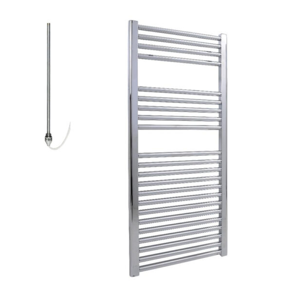 Aura 25 PTC Electric Heated Towel Rail – Straight (Chrome / White) Efficient Heating, Well Made, Excellent Value Buy Online From Solaire Quartz UK Shop 6