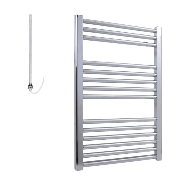 Aura 25 PTC Electric Heated Towel Rail – Straight (Chrome / White) Efficient Heating, Well Made, Excellent Value Buy Online From Solaire Quartz UK Shop 4