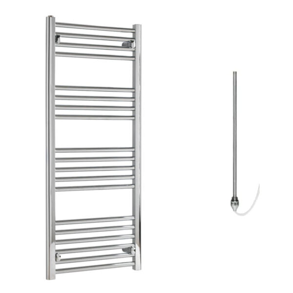 Aura Straight Chrome Electric Towel Warmer, Prefilled Efficient Heating, Well Made, Excellent Value Buy Online From Solaire Quartz UK Shop 14