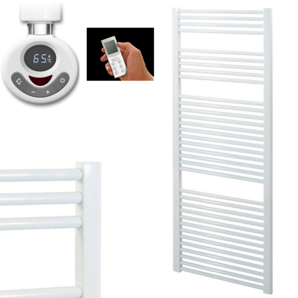 Aura 25 Straight Thermostatic Electric Heated Towel Rail + Timer (Chrome / White) Efficient Heating, Well Made, Excellent Value Buy Online From Solaire Quartz UK Shop 15