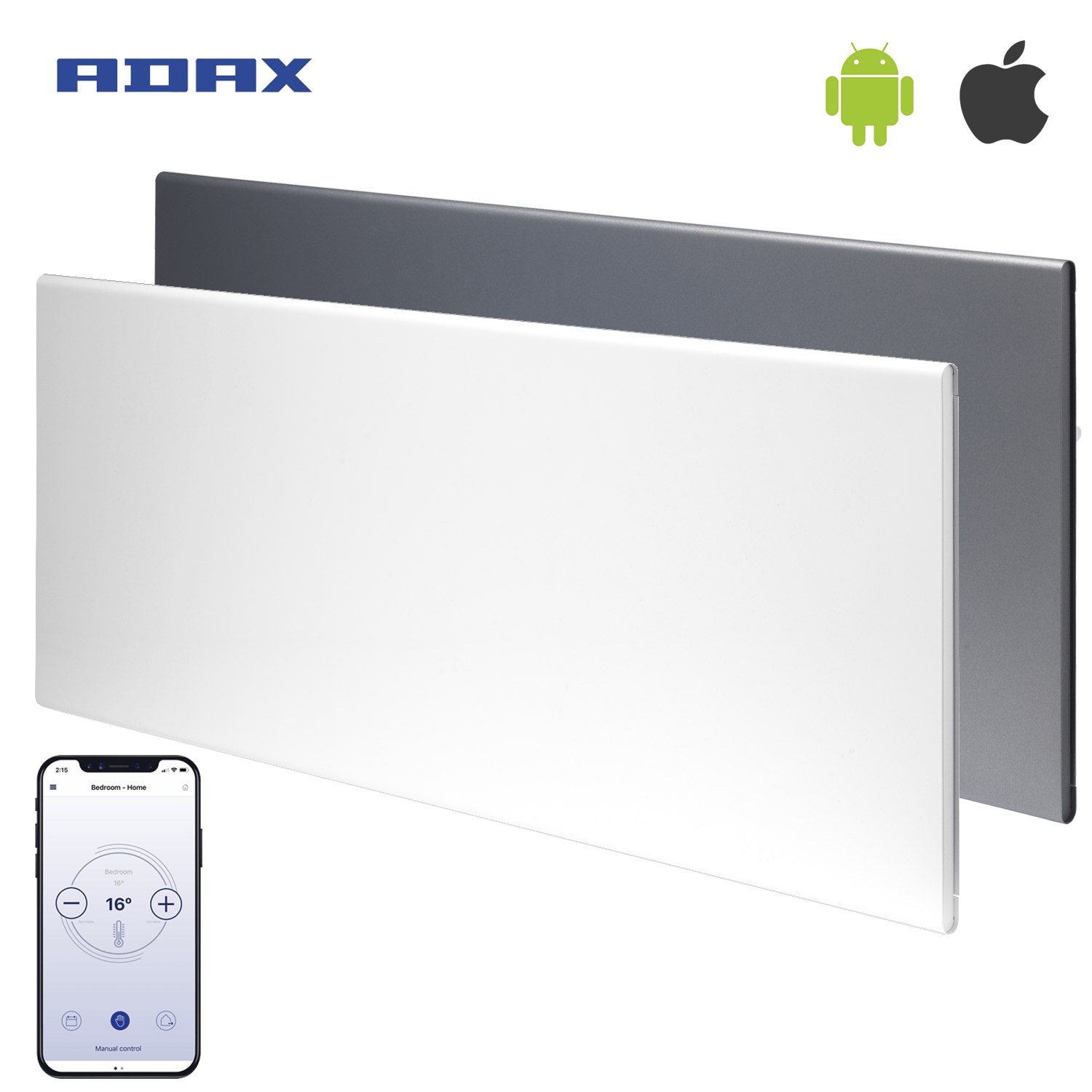 ADAX NEO Wall Convector with WiFi Thermostat Energy Saving Height 330 mm White 