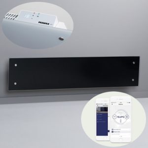 Adax Clea Wifi Electric Convector Heater With Timer, Low Profile, Glass Front, Wall Mounted, Splash Proof Efficient Heating, Well Made, Excellent Value Buy Online From Solaire Quartz UK Shop