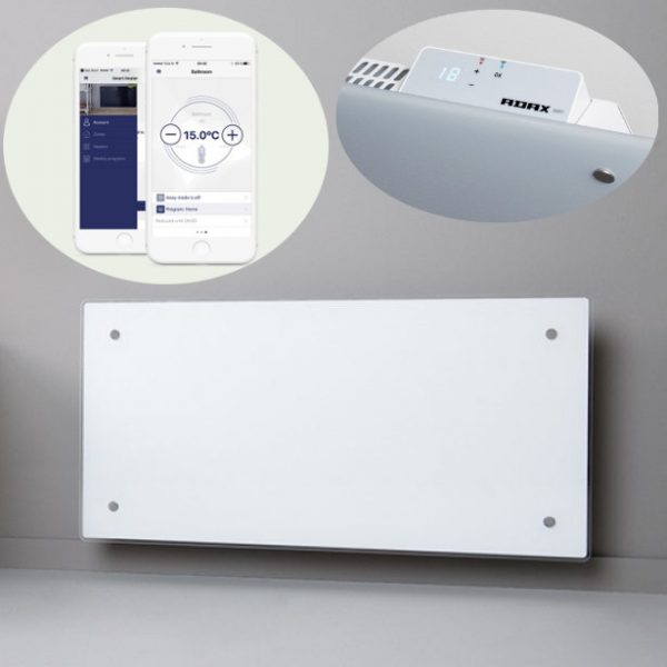 Adax Clea Wifi Glass Electric Panel Heater + Timer, Modern Efficient Heating, Well Made, Excellent Value Buy Online From Solaire Quartz UK Shop 3