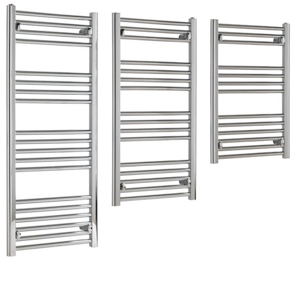 Aura 22 Budget Towel Warmer - Central Heating (Chrome). Small, Medium Size. Good Quality - Low Price. For Kitchen, Bathroom. Towel Radiators Shop Online