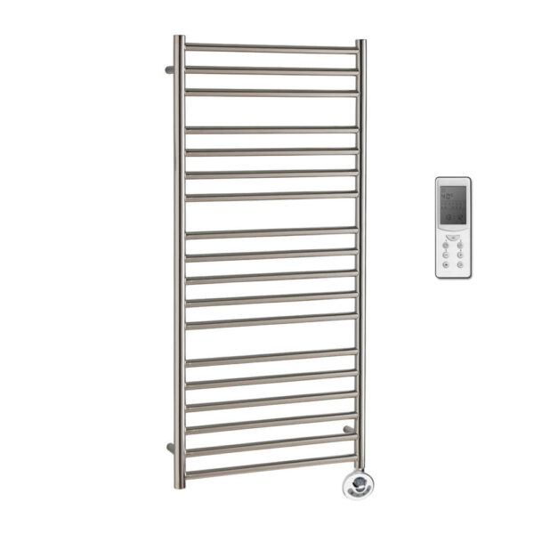Aura Steel Stainless Steel Thermostatic Electric Heated Towel Rail + Timer Efficient Heating, Well Made, Excellent Value Buy Online From Solaire Quartz UK Shop 9