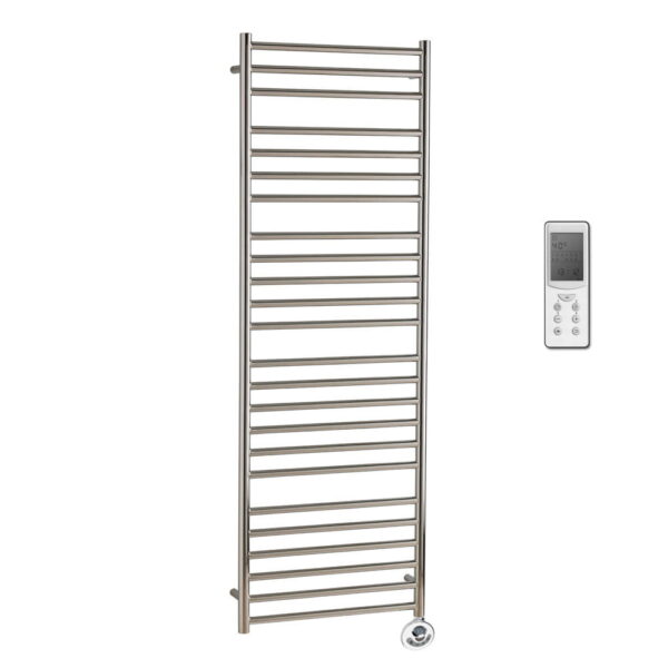Aura Steel Stainless Steel Thermostatic Electric Heated Towel Rail + Timer Efficient Heating, Well Made, Excellent Value Buy Online From Solaire Quartz UK Shop 8