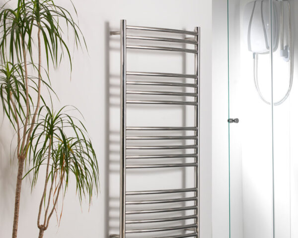 Aura Steel – Stainless Steel Dual Fuel Heated Towel Rail For Central Heating / Electric Efficient Heating, Well Made, Excellent Value Buy Online From Solaire Quartz UK Shop 4