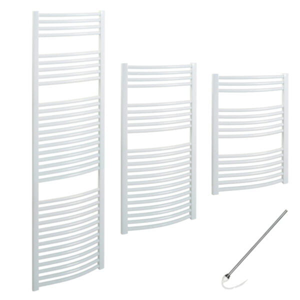 Aura Curved Electric Towel Warmer, White, Prefilled Efficient Heating, Well Made, Excellent Value Buy Online From Solaire Quartz UK Shop 3