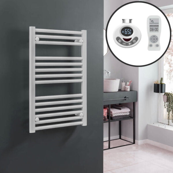 Aura Straight Thermostatic Electric Towel Warmer With Timer Efficient Heating, Well Made, Excellent Value Buy Online From Solaire Quartz UK Shop 6