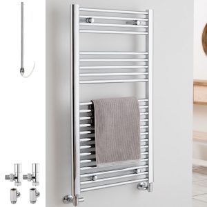 Aura 25 Straight Dual Fuel Heated Towel Rail Efficient Heating, Well Made, Excellent Value Buy Online From Solaire Quartz UK Shop