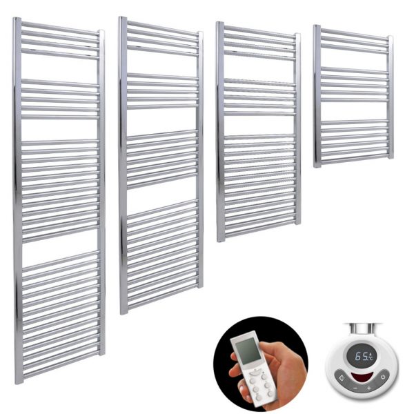 Aura 25 Straight Thermostatic Electric Heated Towel Rail + Timer (Chrome / White) Efficient Heating, Well Made, Excellent Value Buy Online From Solaire Quartz UK Shop 9