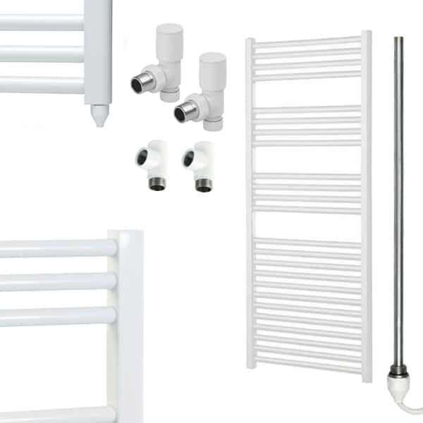 Aura 25 Straight Dual Fuel Heated Towel Rail – White Efficient Heating, Well Made, Excellent Value Buy Online From Solaire Quartz UK Shop 3