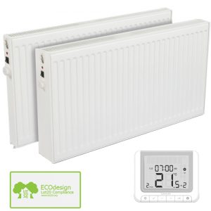 Huber Oil Filled Electric Heater + Timer, Wall Mounted Radiator £213-£269