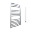 Aura Curved Electric Towel Warmer, Chrome, Prefilled Efficient Heating, Well Made, Excellent Value Buy Online From Solaire Quartz UK Shop 10