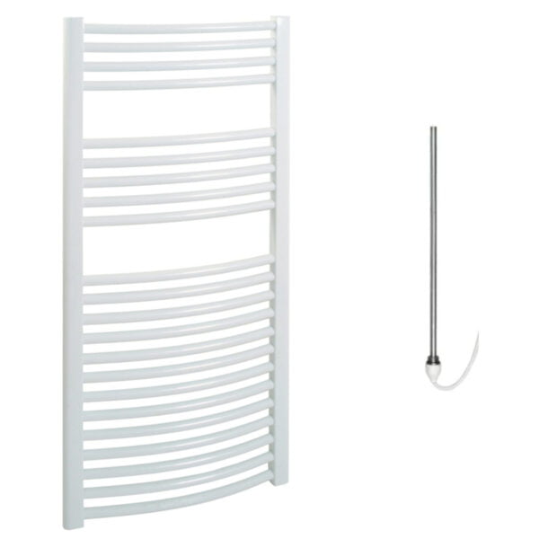 Aura Curved Electric Towel Warmer, White, Prefilled Efficient Heating, Well Made, Excellent Value Buy Online From Solaire Quartz UK Shop 4