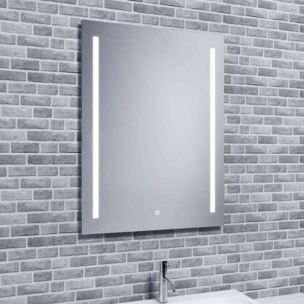 Aura Duo Bathroom LED Mirror, Twin Lighting Strip, Shaver Socket, Wall Mounted Efficient Heating, Well Made, Excellent Value Buy Online From Solaire Quartz UK Shop 6