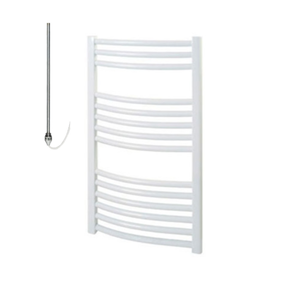 Aura 25 PTC Electric Heated Towel Rail – Curved White Efficient Heating, Well Made, Excellent Value Buy Online From Solaire Quartz UK Shop 11