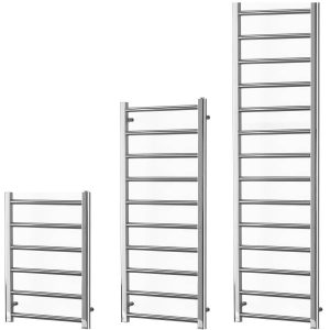 Aura Ronda Modern Heated Towel Rail / Warmer / Radiator, Chrome – Central Heating Efficient Heating, Well Made, Excellent Value Buy Online From Solaire Quartz UK Shop