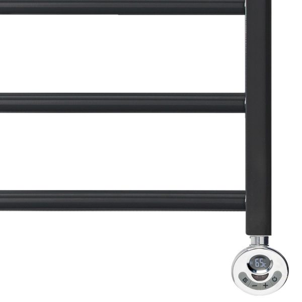 Aura Ronda Anthracite Heated Towel Rail / Warmer – Electric + Thermostat, Timer Efficient Heating, Well Made, Excellent Value Buy Online From Solaire Quartz UK Shop 13