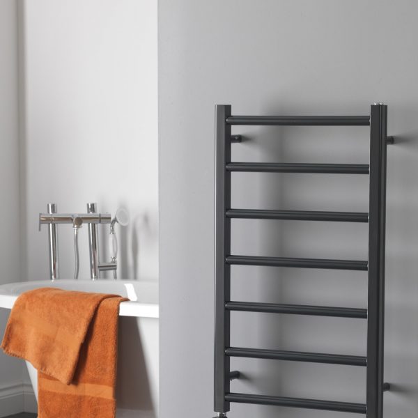 Aura Ronda Anthracite Modern Heated Towel Rail / Warmer Bathroom Radiator – Central Heating Efficient Heating, Well Made, Excellent Value Buy Online From Solaire Quartz UK Shop 5