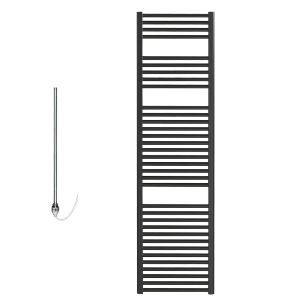 Aura Straight Electric Towel Warmer, Black, Prefilled Efficient Heating, Well Made, Excellent Value Buy Online From Solaire Quartz UK Shop 11