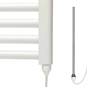 White PTC Electric Element For Heated Towel Rails – Splash Proof (IPX6 Rated) Efficient Heating, Well Made, Excellent Value Buy Online From Solaire Quartz UK Shop