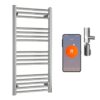 Aura WiFi Electric Towel Warmer, Thermostatic, Straight, Chrome Efficient Heating, Well Made, Excellent Value Buy Online From Solaire Quartz UK Shop 14