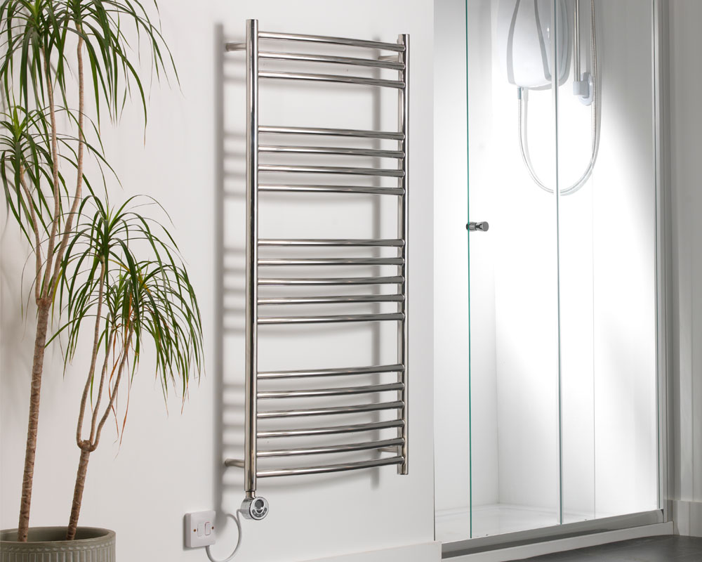 Aura Steel Stainless Steel Smart Electric Towel Rail with Thermostat, Timer + WiFi Control Efficient Heating, Well Made, Excellent Value Buy Online From Solaire Quartz UK Shop 7