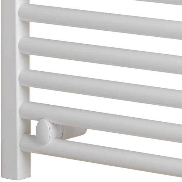 Aura Straight White Towel Warmer For Central Heating Efficient Heating, Well Made, Excellent Value Buy Online From Solaire Quartz UK Shop 7