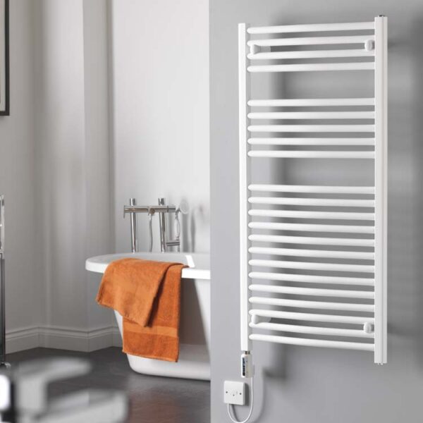Aura WiFi Electric Towel Warmer, Thermostatic, Straight, White Efficient Heating, Well Made, Excellent Value Buy Online From Solaire Quartz UK Shop 15