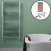 Aura WiFi Dual Fuel Towel Warmer, Thermostatic, Straight, Chrome Efficient Heating, Well Made, Excellent Value Buy Online From Solaire Quartz UK Shop 11