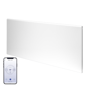 Adax Clea Wifi Electric Convector Heater With Timer, Low Profile, Glass Front, Wall Mounted, Splash Proof Efficient Heating, Well Made, Excellent Value Buy Online From Solaire Quartz UK Shop