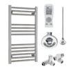 Aura Straight Dual Fuel Towel Warmer, Thermostatic With Timer, Chrome Efficient Heating, Well Made, Excellent Value Buy Online From Solaire Quartz UK Shop 12