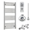 Aura Straight Dual Fuel Towel Warmer, Thermostatic With Timer, Chrome Efficient Heating, Well Made, Excellent Value Buy Online From Solaire Quartz UK Shop 13