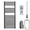 Aura Straight Black | Smart Electric Towel Rail with Thermostat, Timer + WiFi Control Efficient Heating, Well Made, Excellent Value Buy Online From Solaire Quartz UK Shop 10