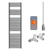 Aura Black | Dual Fuel Towel Rail with Thermostat, Timer + WiFi Control Efficient Heating, Well Made, Excellent Value Buy Online From Solaire Quartz UK Shop 18