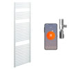 Aura WiFi Dual Fuel Towel Warmer, Thermostatic, Straight, White Efficient Heating, Well Made, Excellent Value Buy Online From Solaire Quartz UK Shop 14