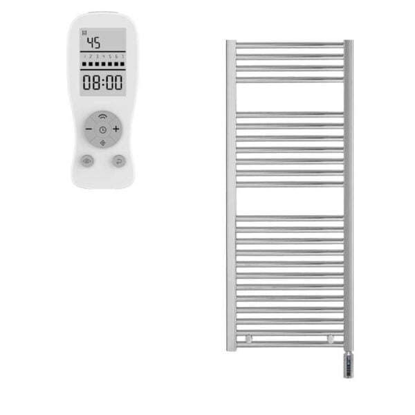 Aura WiFi Electric Towel Warmer, Thermostatic, Straight, Chrome Efficient Heating, Well Made, Excellent Value Buy Online From Solaire Quartz UK Shop 8