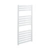 Aura Straight White Towel Warmer For Central Heating Efficient Heating, Well Made, Excellent Value Buy Online From Solaire Quartz UK Shop 13