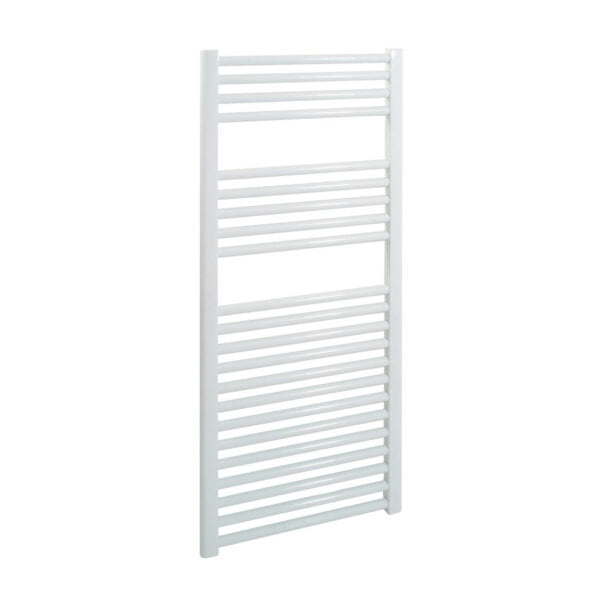Aura Straight White Towel Warmer For Central Heating Efficient Heating, Well Made, Excellent Value Buy Online From Solaire Quartz UK Shop 11