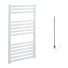 Aura Straight White Electric Towel Warmer, Prefilled Efficient Heating, Well Made, Excellent Value Buy Online From Solaire Quartz UK Shop 16