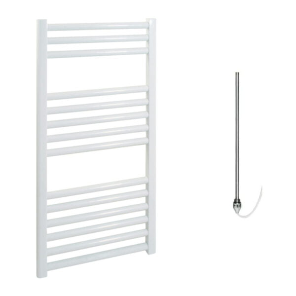 Aura Straight White Electric Towel Warmer, Prefilled Efficient Heating, Well Made, Excellent Value Buy Online From Solaire Quartz UK Shop 10