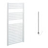 Aura Straight White Electric Towel Warmer, Prefilled Efficient Heating, Well Made, Excellent Value Buy Online From Solaire Quartz UK Shop 20