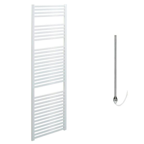 Aura Straight White Electric Towel Warmer, Prefilled Efficient Heating, Well Made, Excellent Value Buy Online From Solaire Quartz UK Shop 13