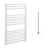 Aura Straight White Electric Towel Warmer, Prefilled Efficient Heating, Well Made, Excellent Value Buy Online From Solaire Quartz UK Shop 19