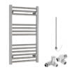 Aura Straight Dual Fuel Towel Warmer With Valves And Element, Chrome Efficient Heating, Well Made, Excellent Value Buy Online From Solaire Quartz UK Shop 15