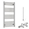 Aura Straight Dual Fuel Towel Warmer With Valves And Element, Chrome Efficient Heating, Well Made, Excellent Value Buy Online From Solaire Quartz UK Shop 16